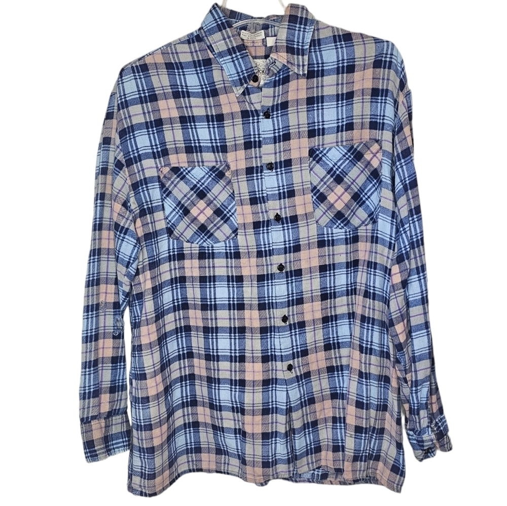 Vintage Saugatuck Flannel Womens Size Large Distressed